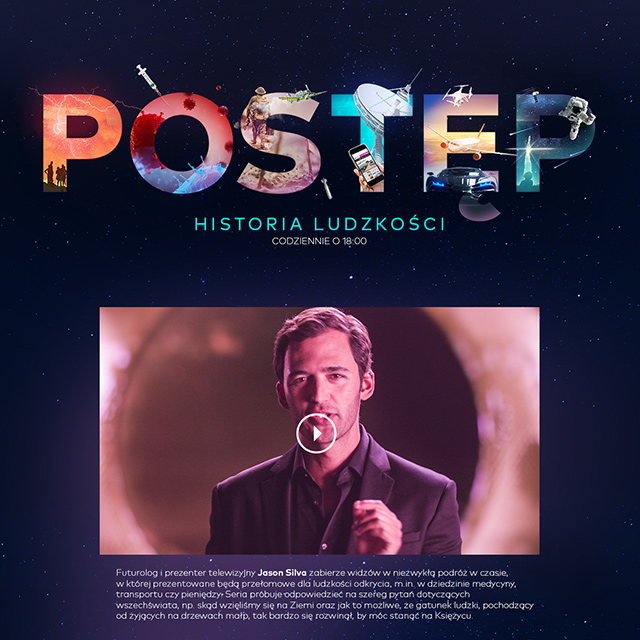 Landing Page programu TV